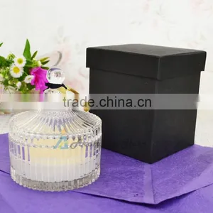Decorative White Soy Wax Glass Scented Candle thumbnail-1