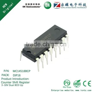 Genuine Original MC14518BCP DIP16 Counter Shift Register 3-18V thumbnail-1