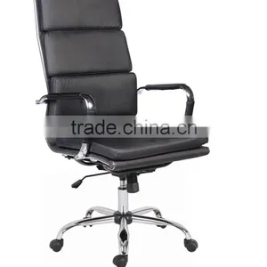 Steel Frame Chair/High Back Excutive PU Padding Chair /Office Chair With Ergonomic Design thumbnail-1