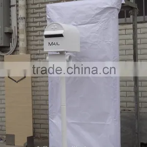 Foshan JHC-1022B Post Mounted Aluminum Mailbox/Decorative Letterbox/Outdoor Standing Postbox For Garden With Newspaper Holder thumbnail-3