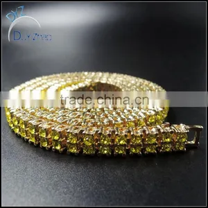 Cheap New 2 Row cz Hip Hop Crystal Necklace Jewelry thumbnail-2