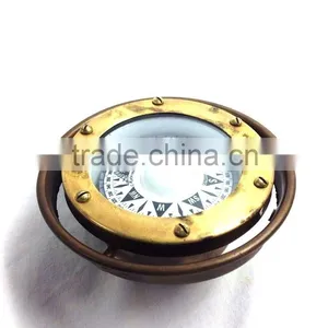 Nautical Brass Maritime Compass -GYROSCOPE ANTIQUE Compass 13513 thumbnail-1