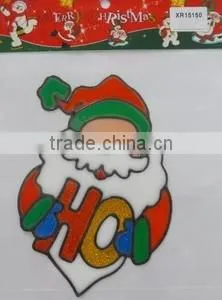Removeable Santa Claus PVC Sticker/Opp Bag Packing Sticker/ Holiday Decoration thumbnail-1