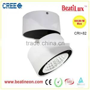SAA Approved White/chrome LED Surface Mounted Downlight With 12w thumbnail-1