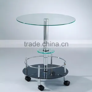 Glass Table Trolley Cart thumbnail-1