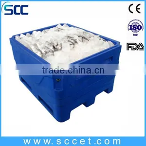 Roto-molded Insulated Fish Cooler Storing and Transferring Container at Sea thumbnail-2