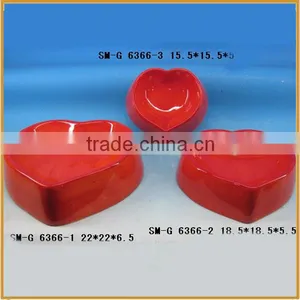 Heart Shaped Ceramic Pet Bowl Dog Bowl Feeder for the Pet thumbnail-1