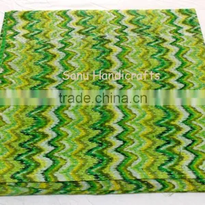 Exclusive Multi Ikat Print Kantha Quilt Queen Size Cotton Bed Cover Reversible Printed Kantha Throw Hand Kantha Work With Ikat thumbnail-1