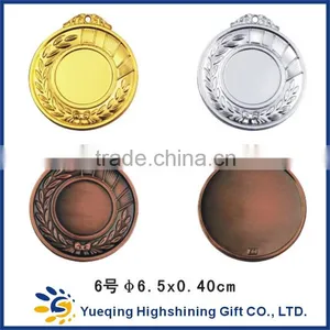 6# High Quality Custom Wholesale Gold Silver Bronze Sports Metal Medal Producer Medallion Craft Badge Award Blank Medal thumbnail-1