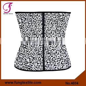 4034 NEW Arrival Wholesale Stock Pattern Leopard Rubber Waist Corset Cincher thumbnail-2