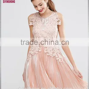 2016 Factory OEM New Design Spaghetti Strap Lace Women Dresses thumbnail-1
