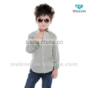 New Fashion Design Brand Long Sleeve Boys Shirt 100% Cotton Boys Clothes thumbnail-1