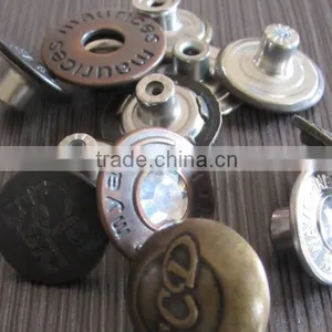 Silver Embosses Metal Jeans Button thumbnail-2