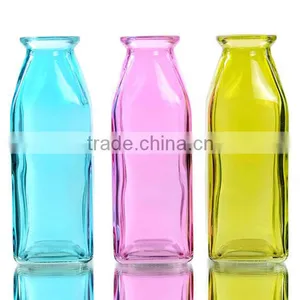 Square Shape Transparent Colored Glass Vases thumbnail-1