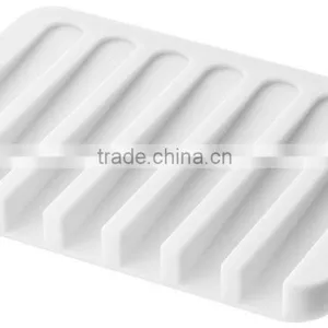 Unbreakable Colorful Bathroom Washable Silicone Soap Holder Drying Tray Soap Saver thumbnail-2