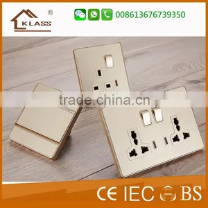 Steel Stainless 13A Universal Electrical Power Socket thumbnail-1