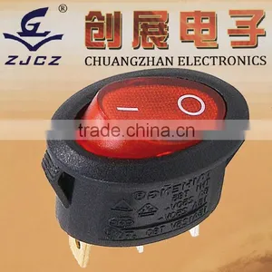 Oven Rocker Switch,LED Green Light Rocker Switch,copper Leg Round Type Illumiated Rocker Switch thumbnail-1