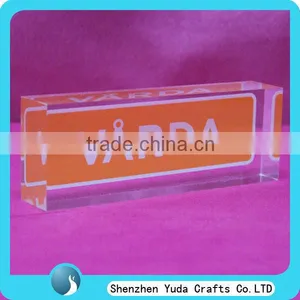 High Quality Printed Clear Acrylic Ideal Custom Logo Block Wholesale Cheap thumbnail-2