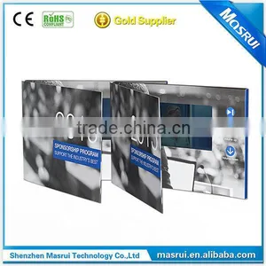 Hot Selling Customized Printing 2.4"-10.1" LCD / TFT Screen Greeting Card Video Greeting Card thumbnail-2
