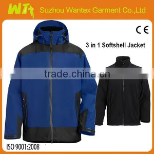 Men's 3 IN 1 Functional Waterproof Jacket Blue Workwear Waterproof Sport Jacket thumbnail-1