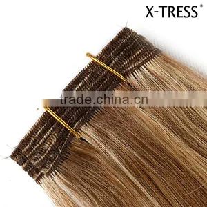 Fashion Brown Color P6/613 100% Unprocessed Virgin Brazilian Hair Extension thumbnail-4