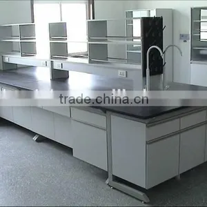 Heavy Duty Metal & Plywood Geography Laboratory Work Tables With Sheet Metall Reagent Rack thumbnail-1