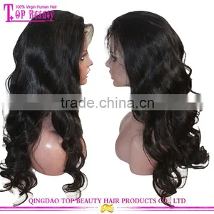 Wholesale Price Qingdao Factory 24 Inches Middle Part Body Wave Human Hair Lace Front Wigs thumbnail-6