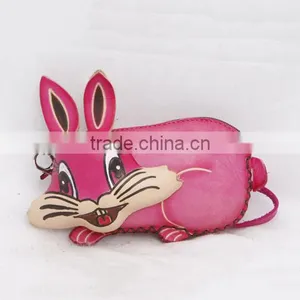 Handmade Leather Large Rabbit Coin Purse thumbnail-4