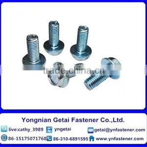 Hexagon Head Flange Bolts , DIN933/931 H.D.G / Galvanized With Black /yellow Zinc Plated/blue White thumbnail-4