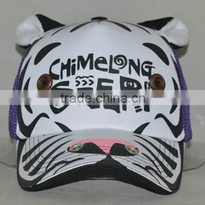 Guangzhou Hat Factory Professional Custom 100% Cotton Cute Cartoon Hippo Shape Trucker Cap thumbnail-1