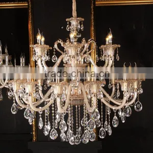 Cognac Glass Plate Arabic Style Candle Chandelier thumbnail-1