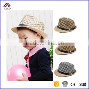 Children's Formal Spring Jazz Summer Sun Fashion Plaid Cowboy Cap thumbnail-1