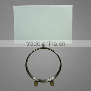 Metal Base And Body In Satin Nickel Plated With Fabric Lampshade Hotel Table Lamp Bedside Table Lamp Study Table Lamp thumbnail-1