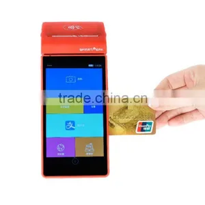 Handheld Pos With Integrated Printer With Magnetic IC Chip Smart Card Reader ( IOS 7816 ) EMV Compliant/NFC ( ISO 14443/15693) thumbnail-1