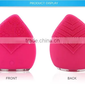 Fashionable Design Silicone Facial Cleansing Brush Mini Electric Brush Cleaner thumbnail-2