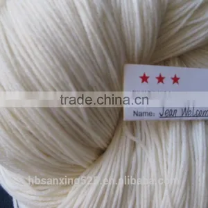 3.9/4NM 80%/10%/10% Superwash Merino Wool/ Cashmere/ Nylon Blend Yarn,raw White/bleached White/dyed Color thumbnail-3