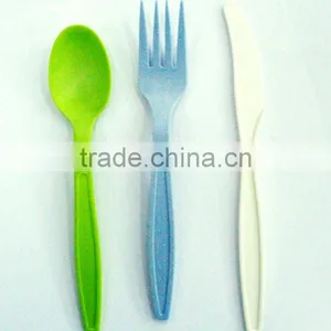 100%Biodegradable Cornstarch Eco Friendly Plastic Disposable Cutlery thumbnail-1
