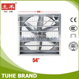 54'' Poultry Farm Ventilation Cooling System Belt Drive Exhaust Fans thumbnail-1