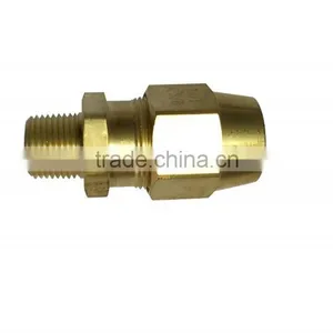 668 Male Connector, D.O.T. Air Brake Fitting For Rubber Tube, Brass Valve thumbnail-2