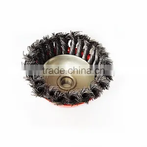High Quality Twisted Stainless Steel Wire Cup Brush for Machine Polishing thumbnail-3