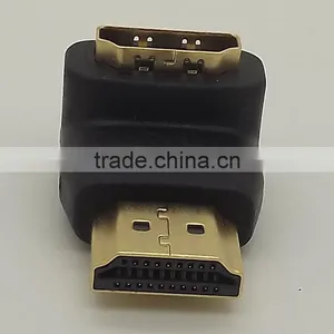 Hdmi Female to Male Adapter,HDMI/F to HDMI/M With Golden Plate,90 Degrees Hdmi to Firewire Adapter thumbnail-1