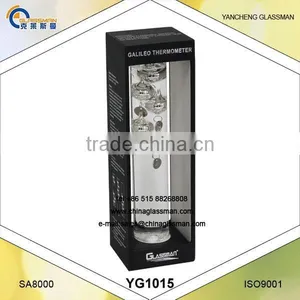 Galileo Thermometer With Wooden Frame YG1015 thumbnail-1