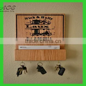 Wooden Mail Organizer Wooden Key Holder Wooden Gifts thumbnail-1