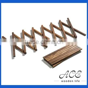 High Quality Wooden Concertina Trivet Folding Trivet Bamboo Folding Placemat thumbnail-1