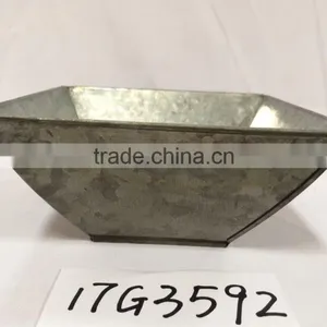 China Special Design Grey Little House Shape Garden Metal Flower Pot Planters thumbnail-6