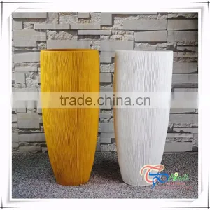 Fiberglass Modern Floor Vase Large Flower Pot thumbnail-1