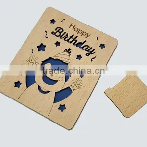 Cute Wooden Birthday Card Wholesale thumbnail-1