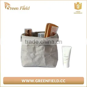 Washable Kraft Paper Bag Storage Bag ,grey Home Washable Paper Bag thumbnail-3