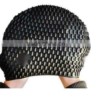 High Quality and Fashion Design Silicone Ear Waterproof Swim Caps thumbnail-1