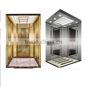 Color Coating Etching Decorative Stainless Steel Elevator Cabin thumbnail-4